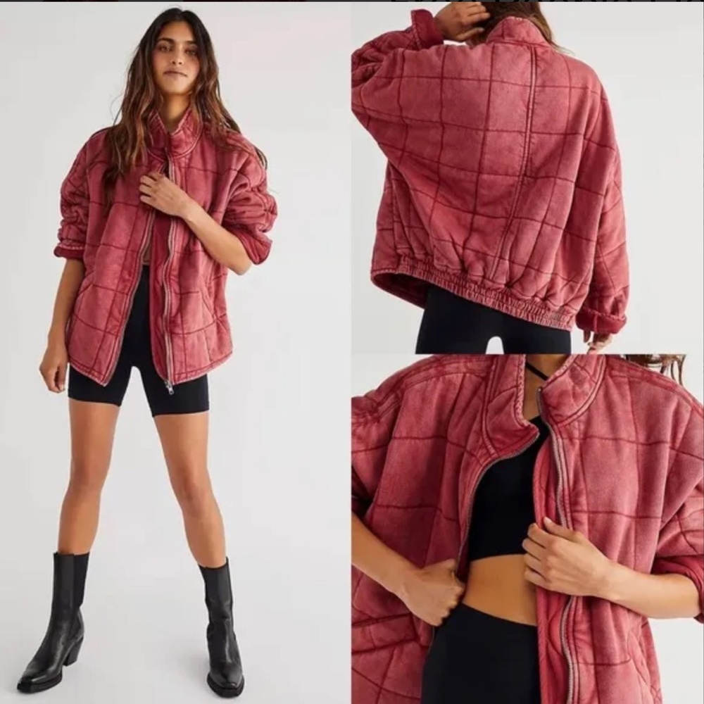 Free People Dolman Quilted Knit Jacket